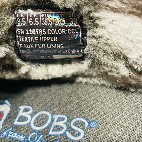 Skechers BOBS Skipper Cozyville Aztec Gray Lined Slip On Sneaker Women 9.5 - Picture 9 of 9